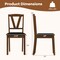 Costway Dining Chairs Set of 2/4 PU Leather Dining Room Chairs with Hollowed Backrests